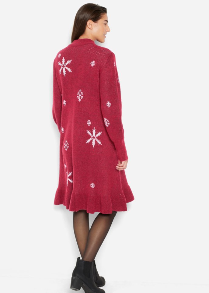 Strickkleid mit Schneeflocken
