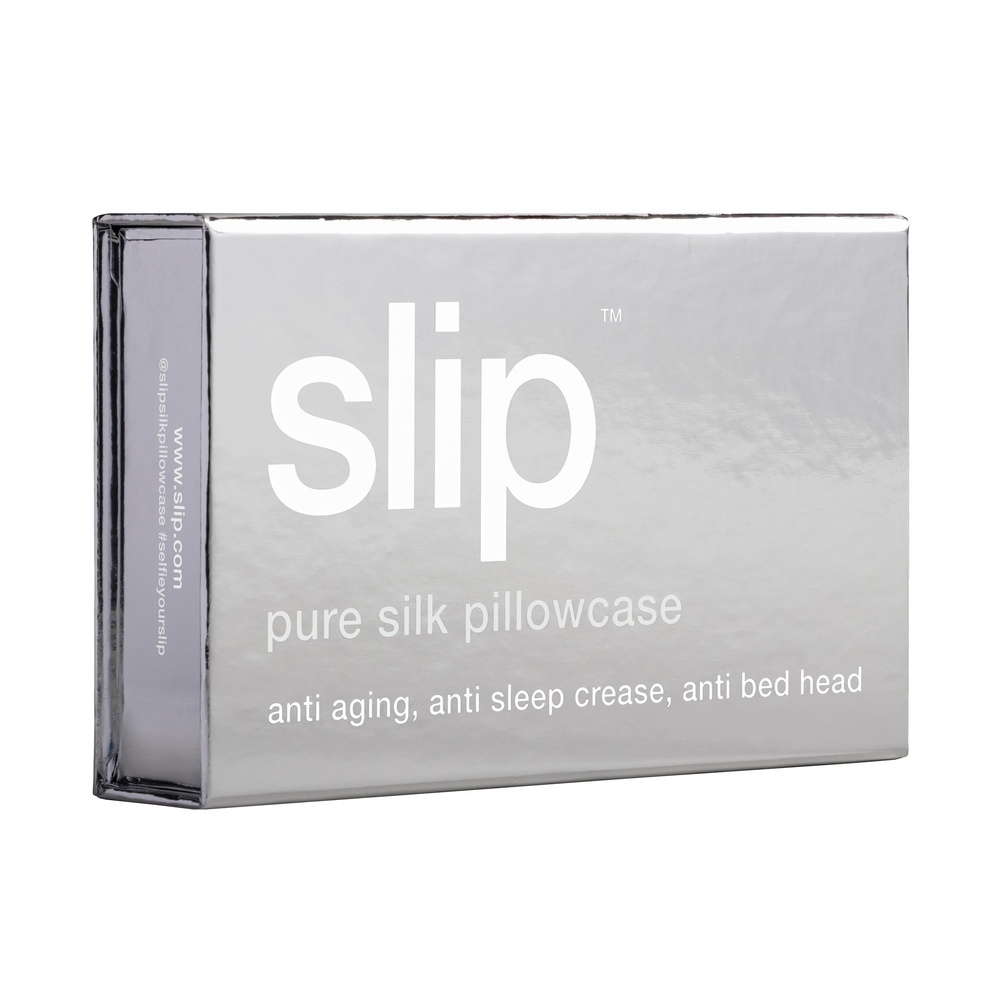 slip taie d'oreiller pure soie slip - queen - argenté taie d'oreiller queen