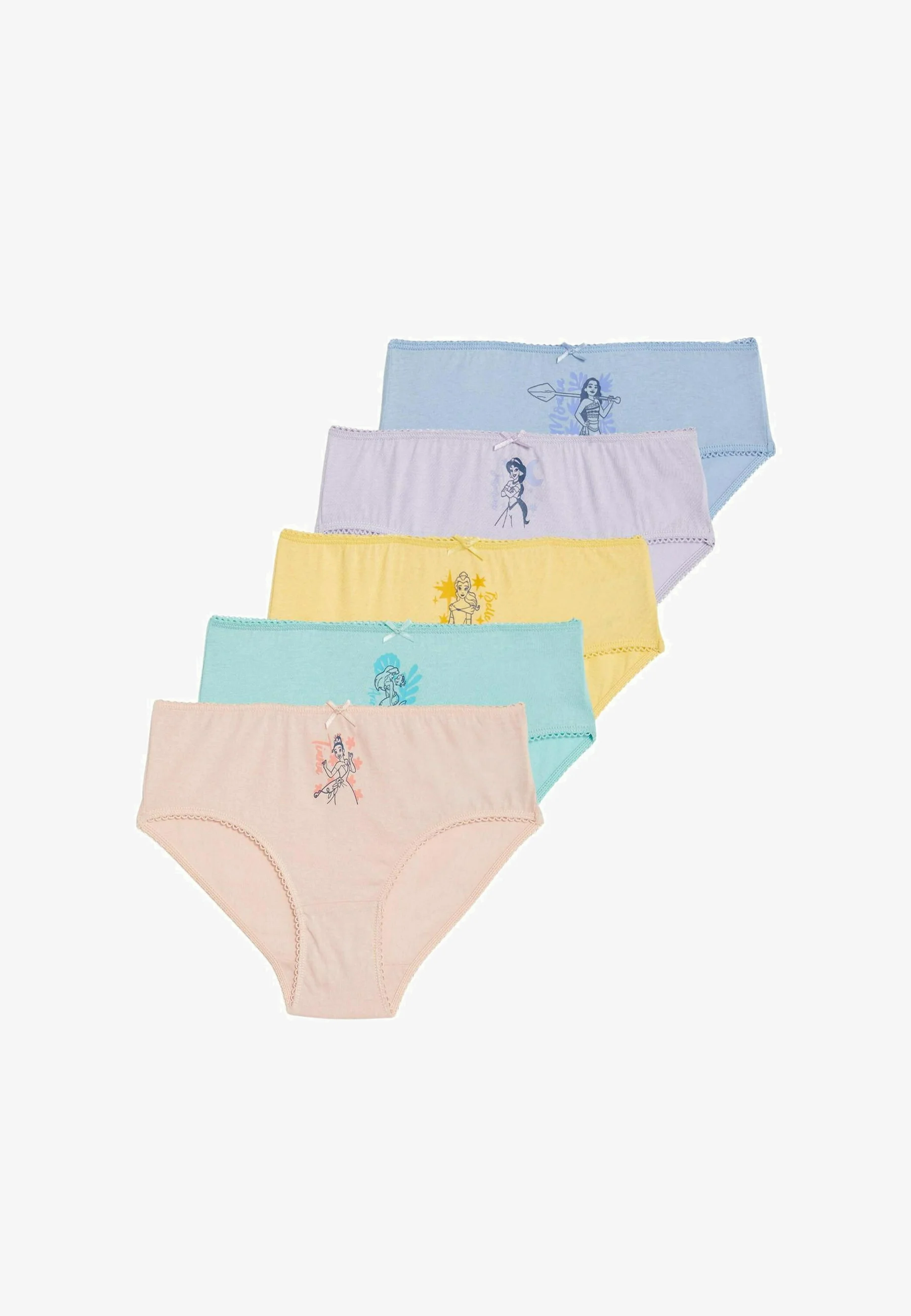 Marks & Spencer BRAGUITAS DE ALGODÓN PURO DISNEY PRINCESS™ 5PK - Conjunto de ropa interior