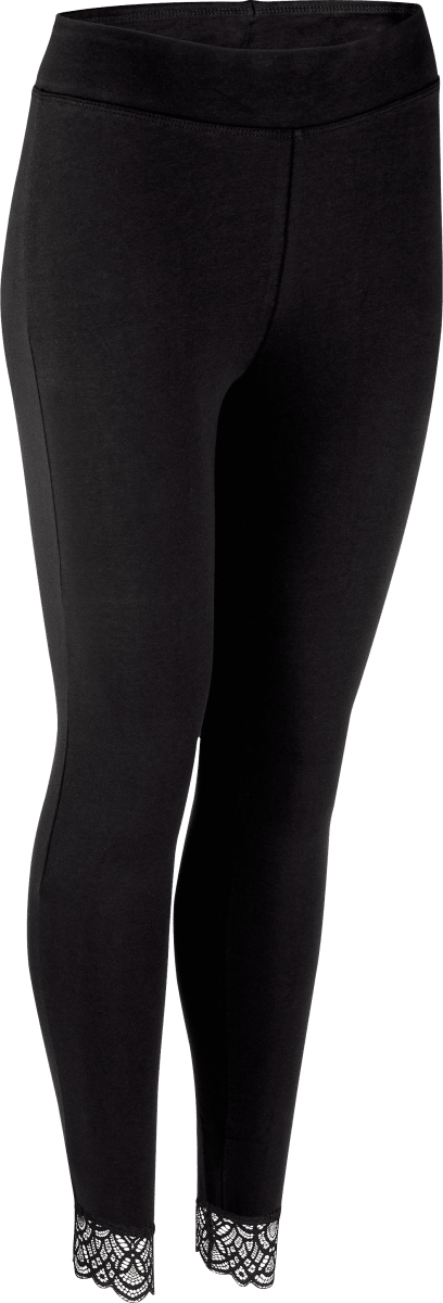 Leggings mit Spitzenborte schwarz Gr. 40/44, 1 St
