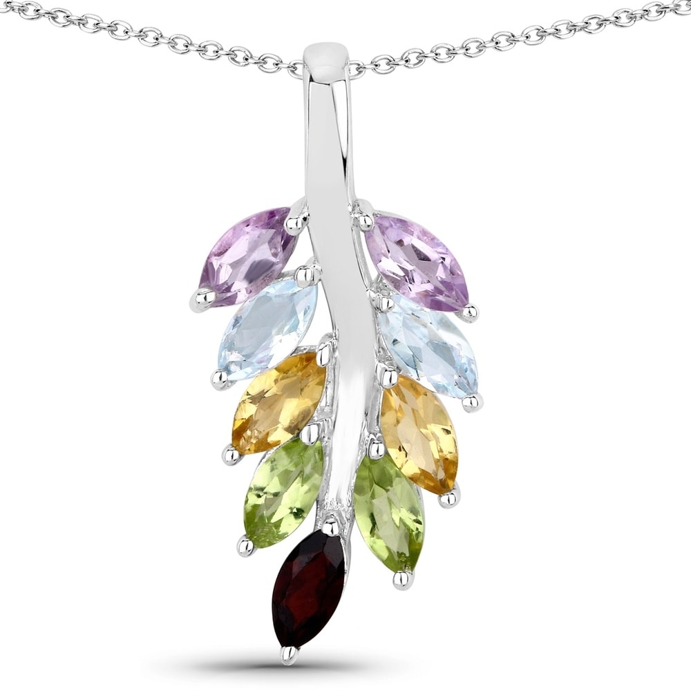 Rafaela Donata Chaîne Floral Argent sterling Améthyste en Argent Bijoux