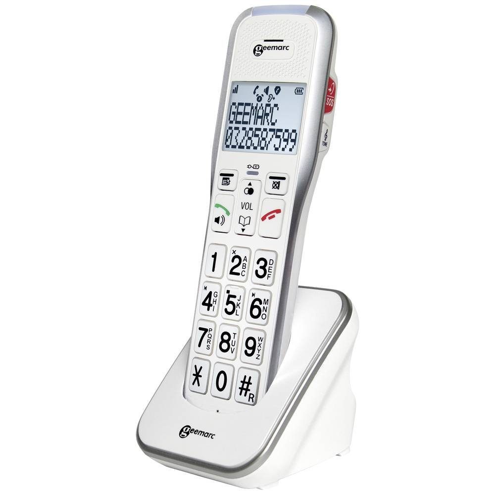 Geemarc schnurloses Seniorentelefon Seniorentelefon (Anrufbeantworter, Foto-Tasten)
