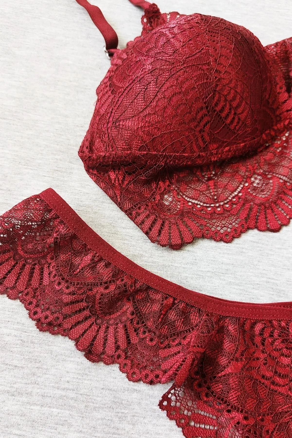 Sensu  Spitzen-Bralette-Unterwäscheset für Damen ohne Körbchen – Bra2024