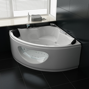 PureHaven Whirlpool 138x138 cm elegantes Design Heizung Lichttherapie Soundsystem Reinigungsprogramm Bluetooth-Soundsystem