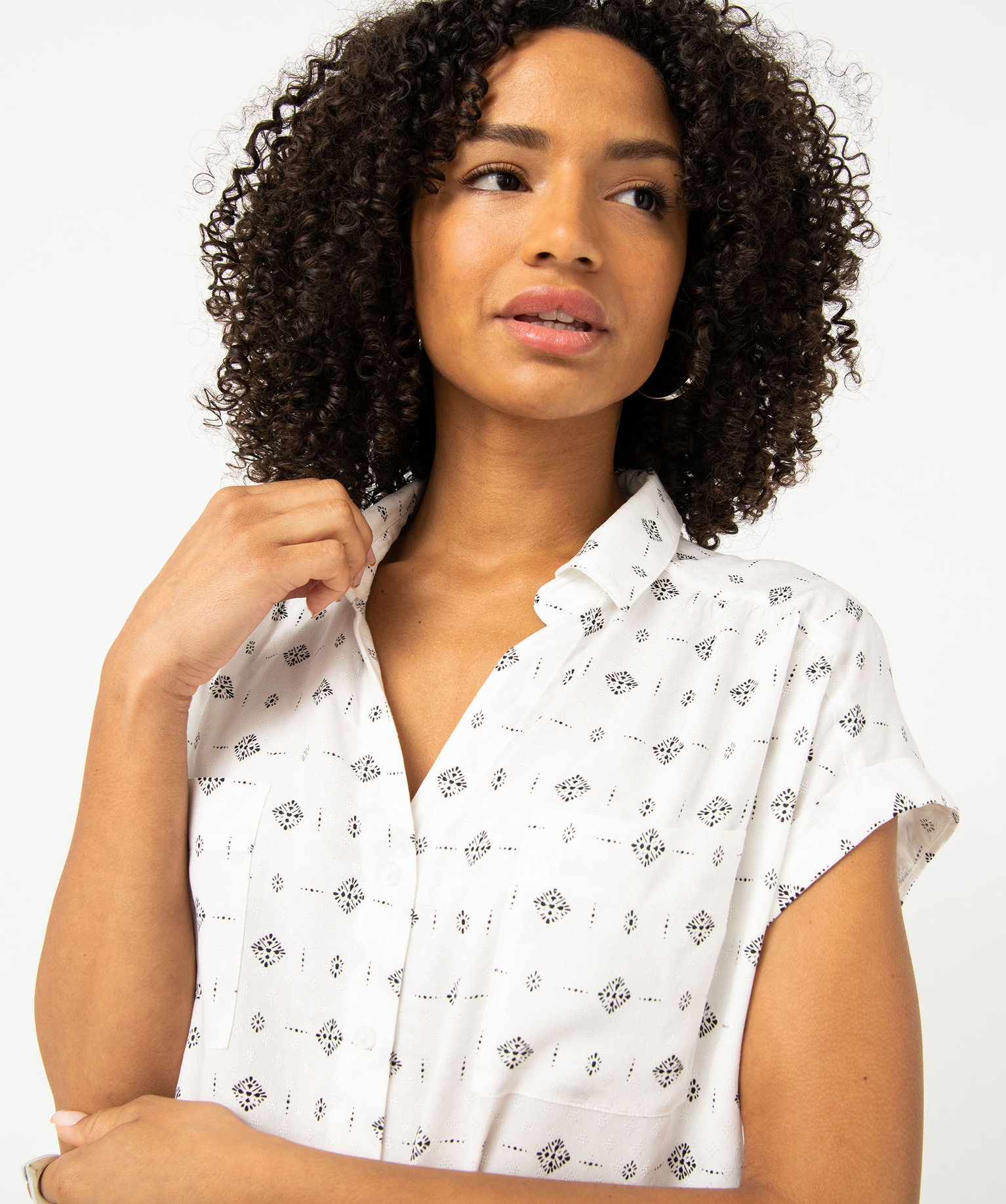 Chemise imprimée à manches courtes femme imprime | GEMO