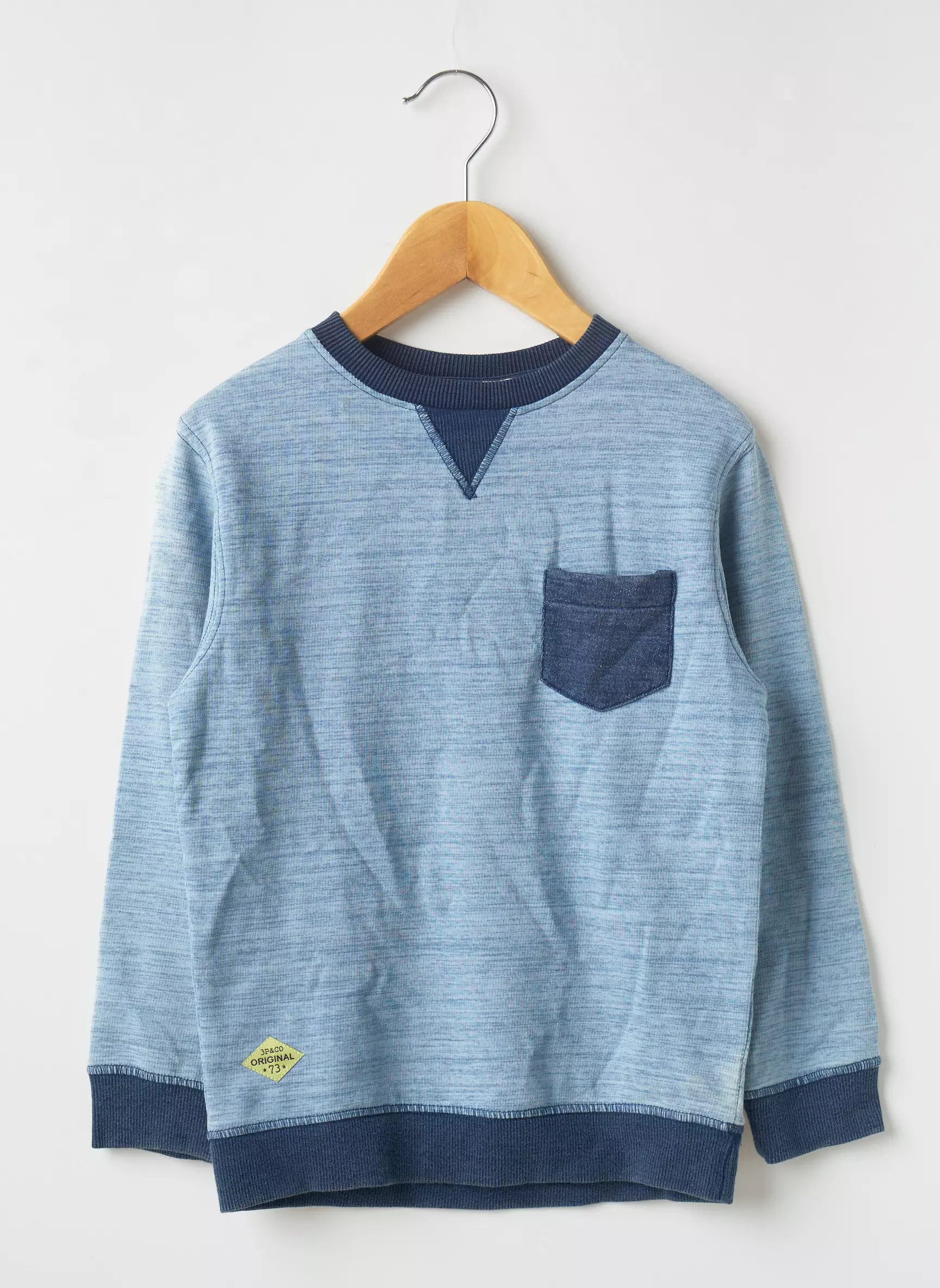 3 Pommes Sweats Garcon couleur bleu