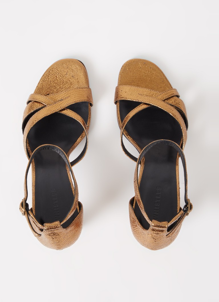 Sandali Whistles Hailey in pelle con texture effetto serpente