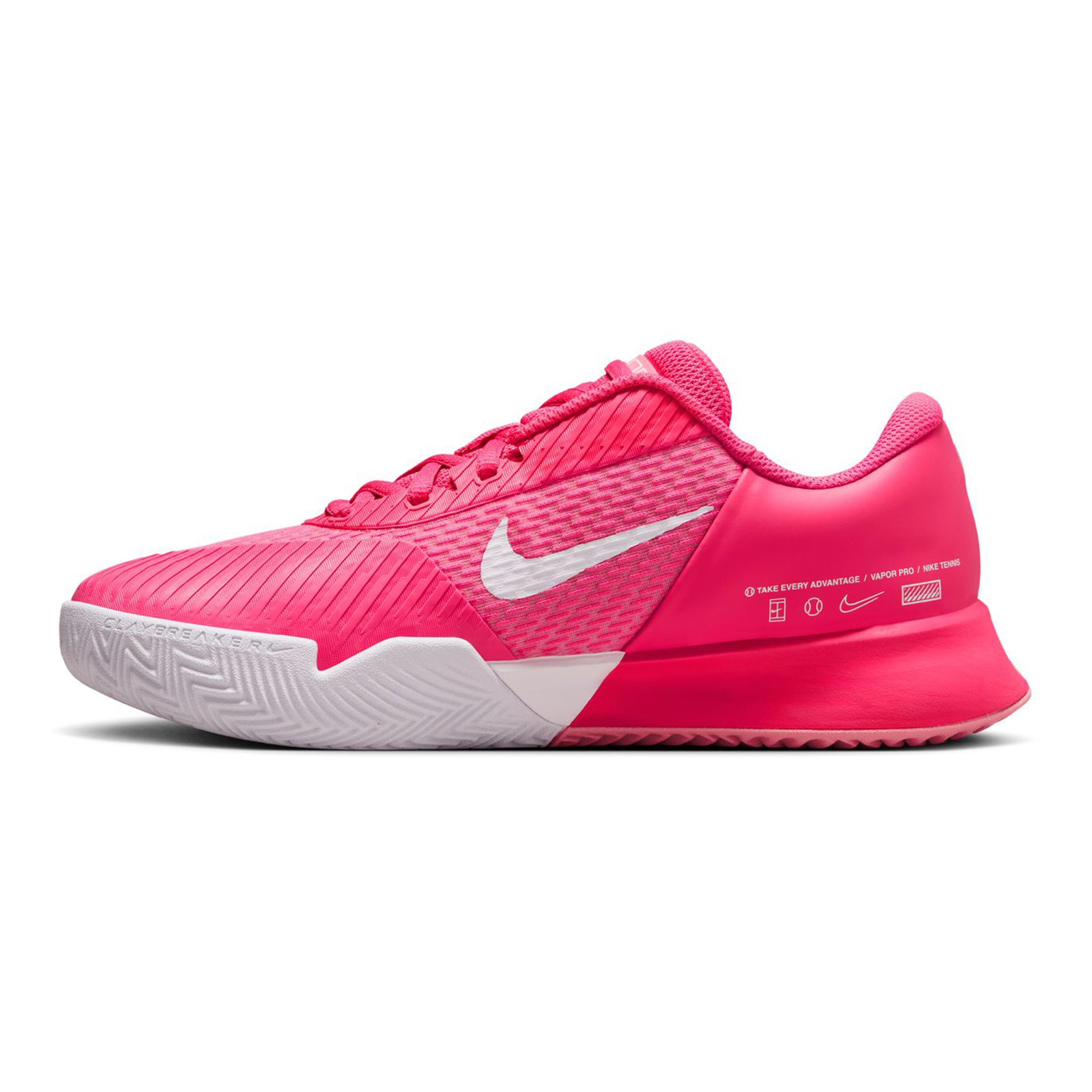 Court Air Zoom Vapor Pro 2 Sandplatzschuh Damen - Pink, Weiß