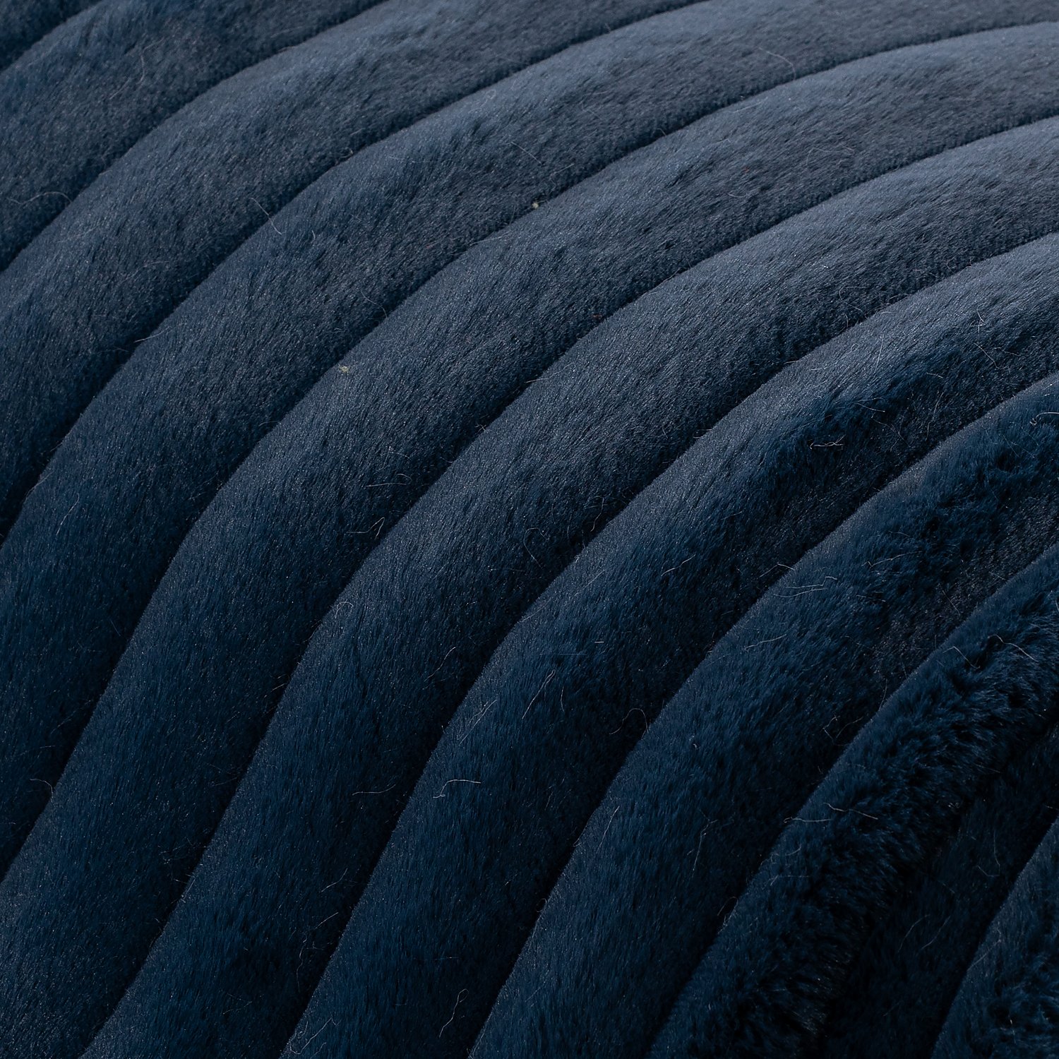 Fellimitat mit Rippen, blau, 3,5 cm breite Rippe