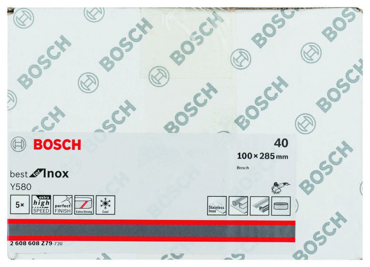 Accessori Bosch Blu 2608608Z79 Carta abrasiva Y580 G40 5 bande 100x285mm