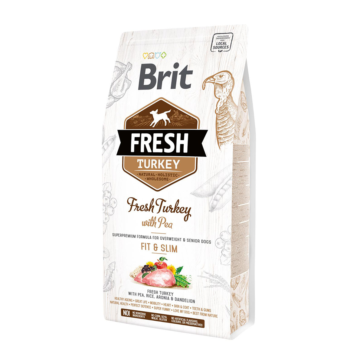 Brit Fresh Dog - Overweight & Senior dogs - Turkey - Fit & Slim