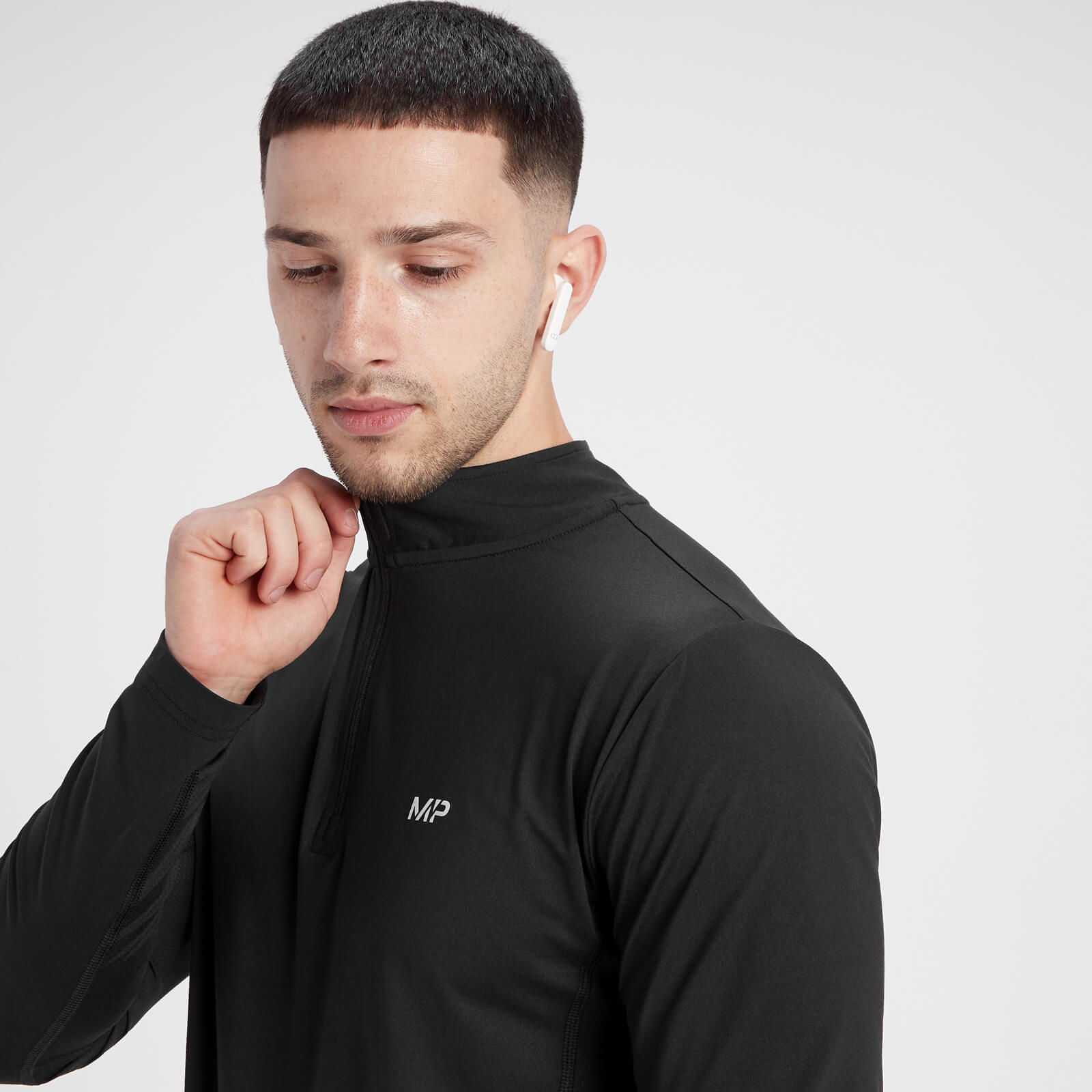 Haut à fermeture éclair ¼ MP Velocity pour hommes – Noir