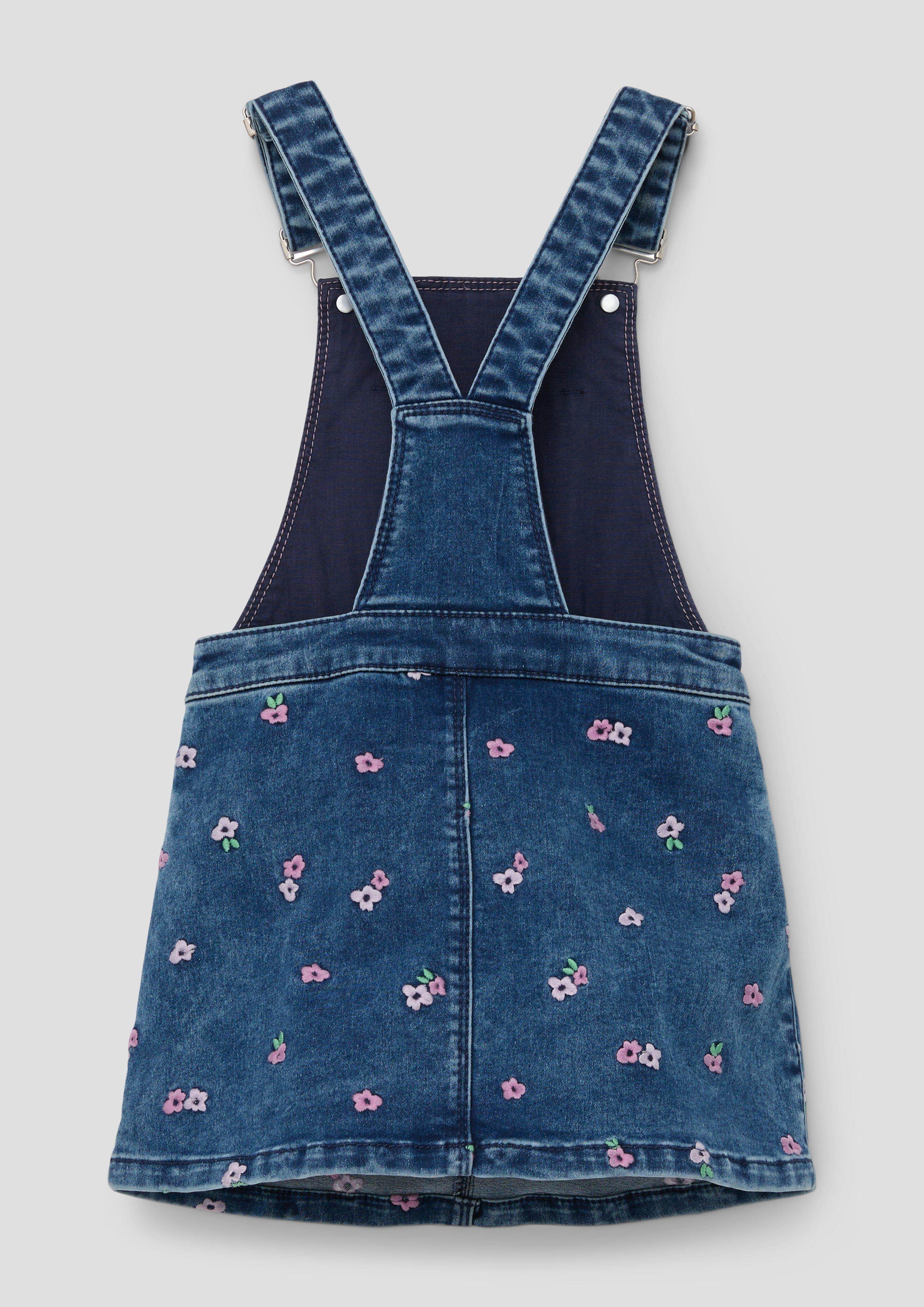 Latzrock mit Blümchen-Stickerei  2141948-54Z4