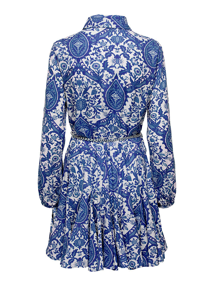 ONLY Kleid in Blau/ Weiß günstig kaufen