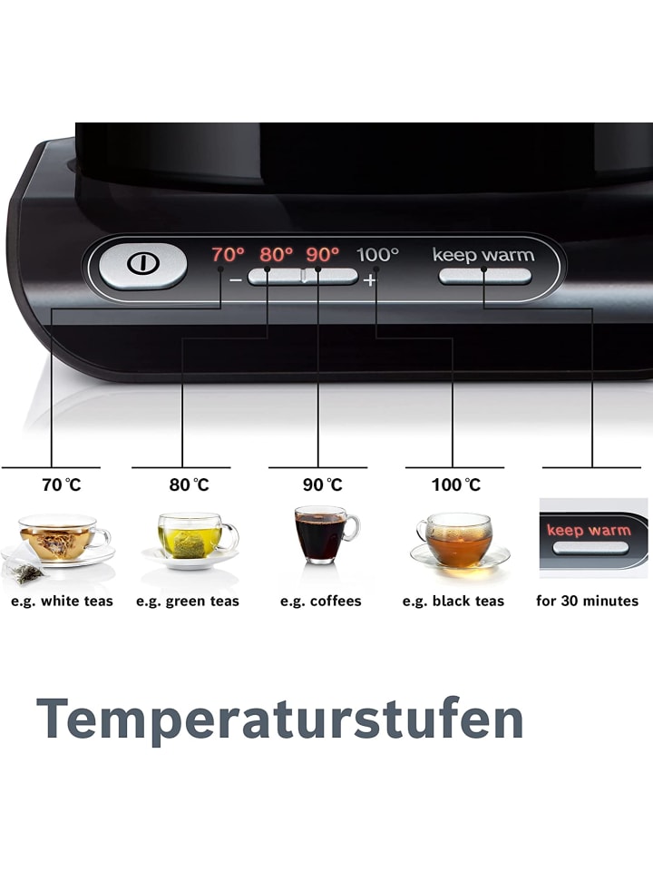 Bosch Wasserkocher 1,5L 2400W in Schwarz günstig kaufen onesize