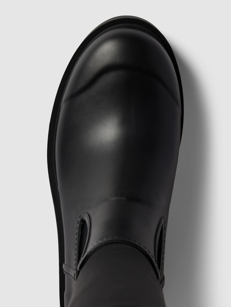 Boots mit Label-Print in black
