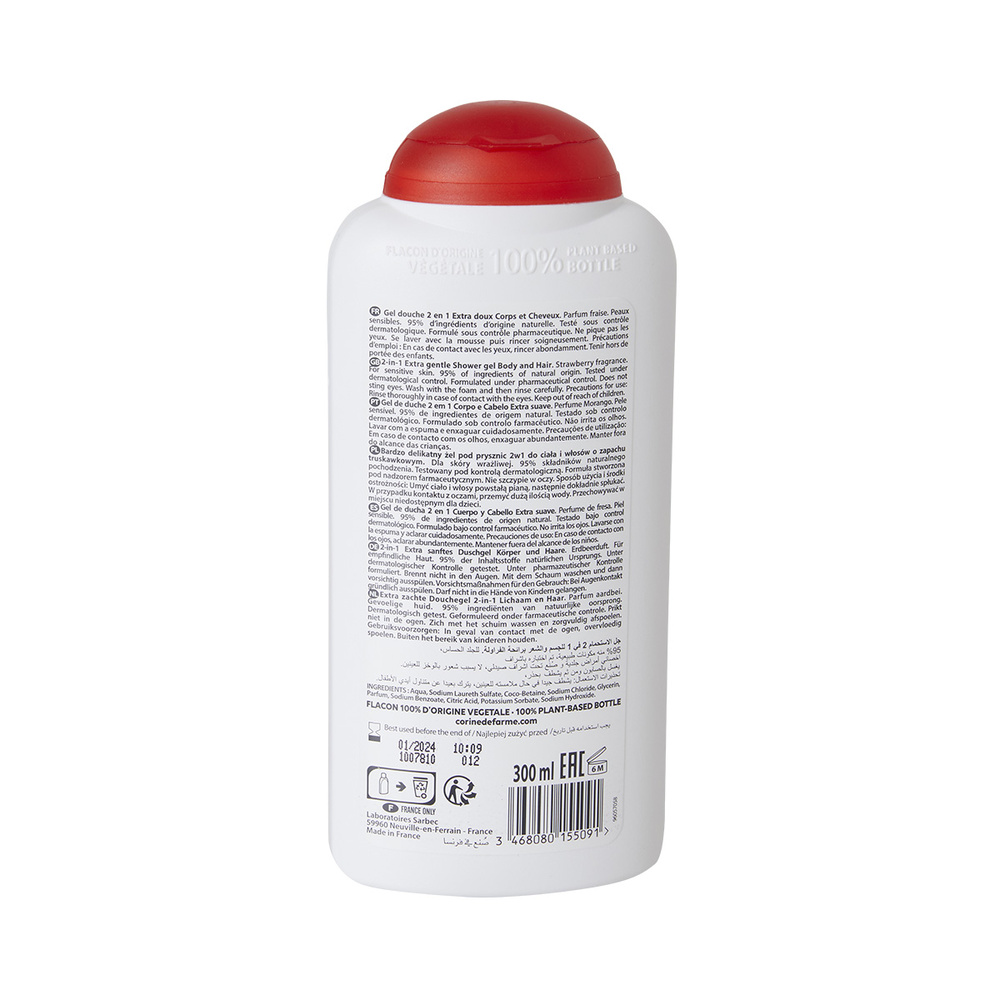 corine de farme Gel douche 2en1 Corine de Farme parfum fraise Gel douche