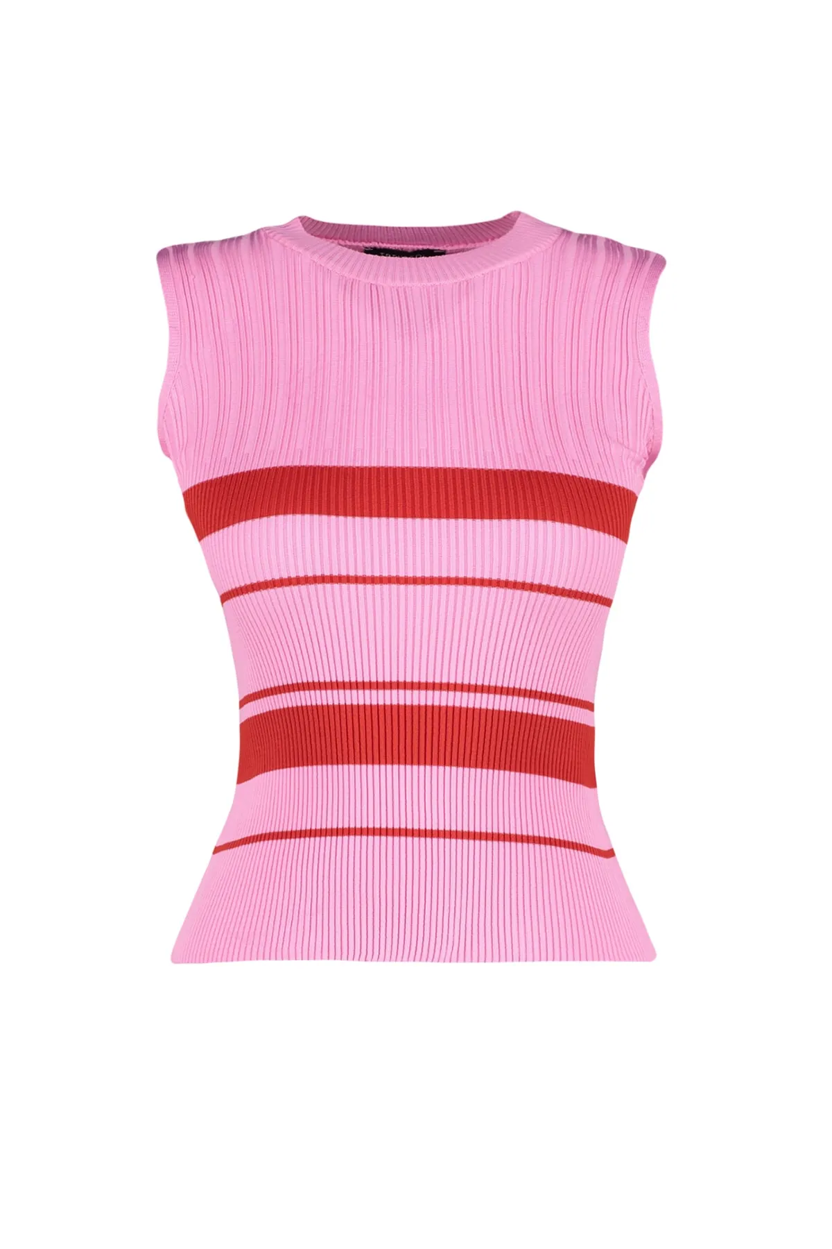 Trendyol Collection  Rosa Strickbluse mit Rundhalsausschnitt TWOSS21BZ0370