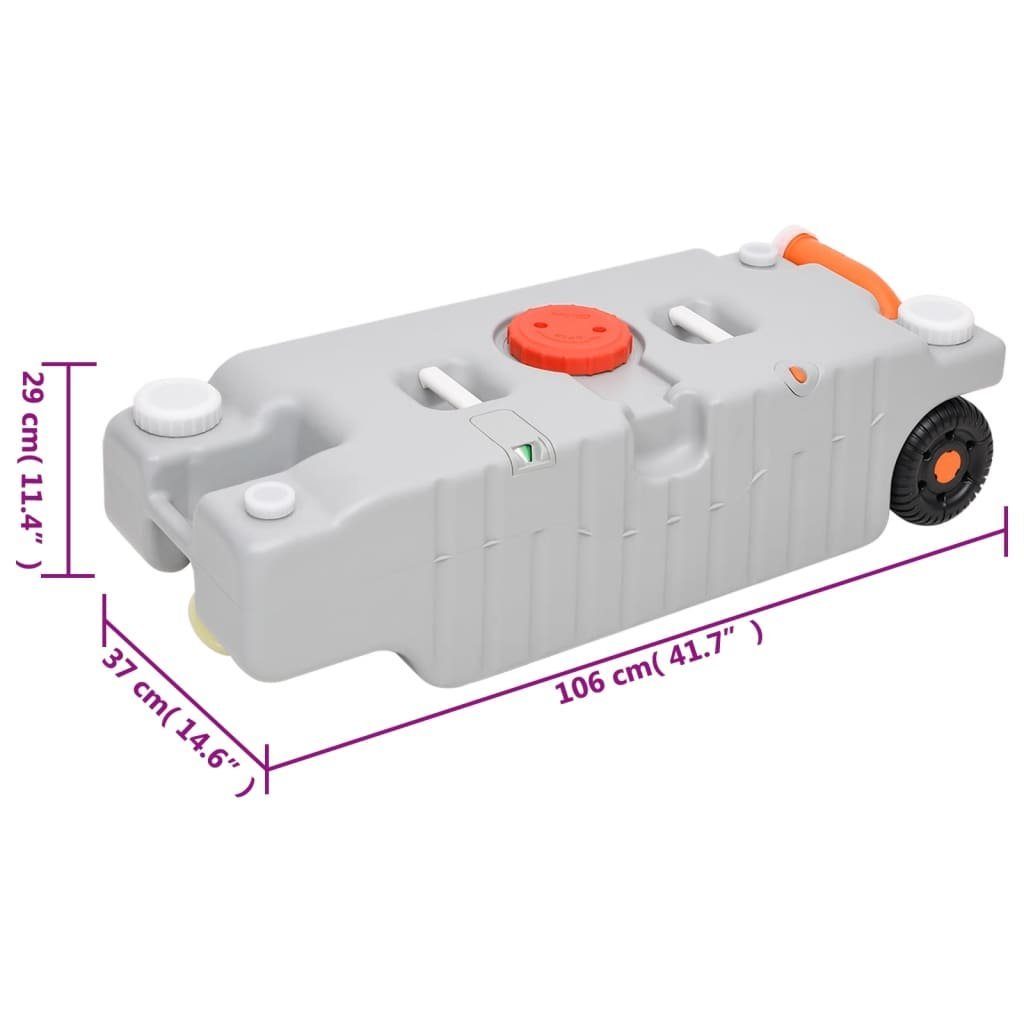 vidaXL Campingtoilette Tragbare Campingtoilette mit Waschbecken und Wasserbehälter