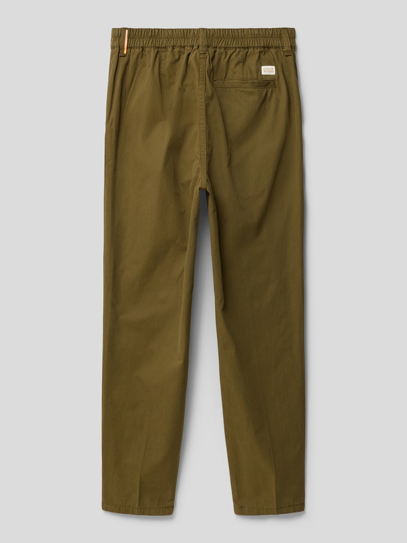 Loose Tapered Fit Stoffhose mit Paspeltaschen in khaki