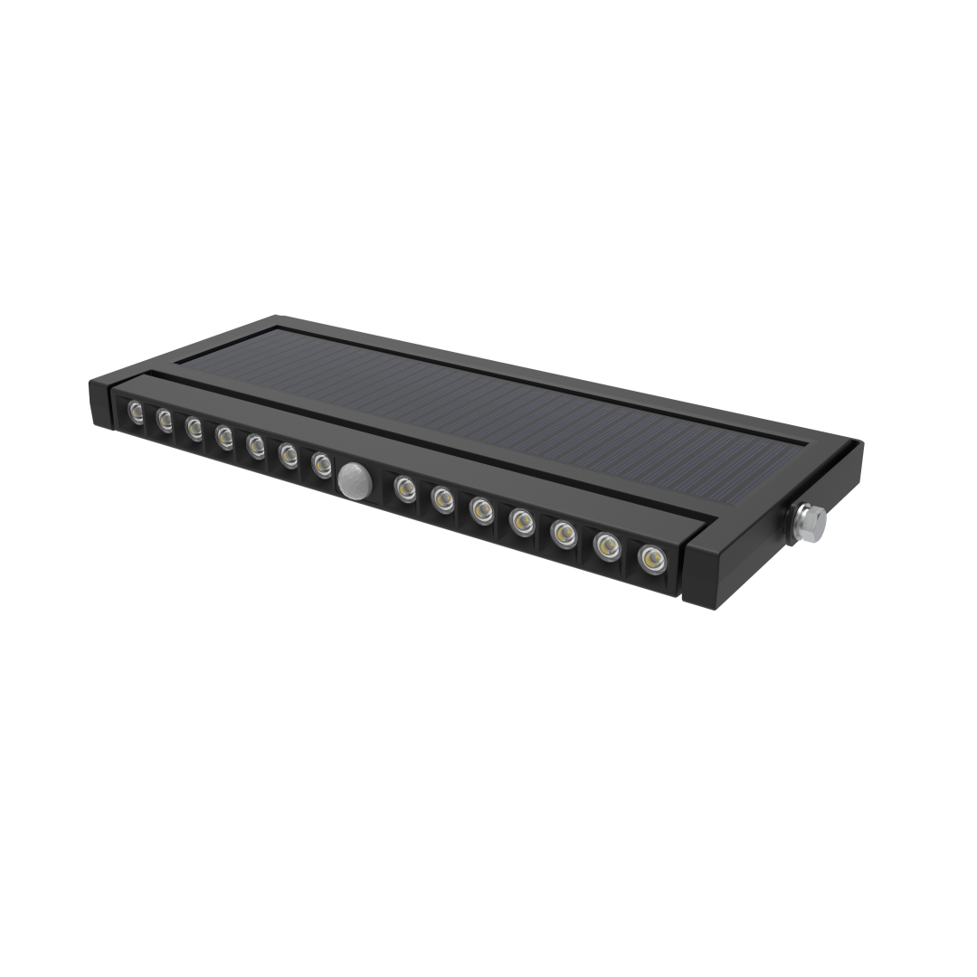 LUXULA Solar Wandleuchte mit PIR-Sensor, Outdoorleuchte, 10W