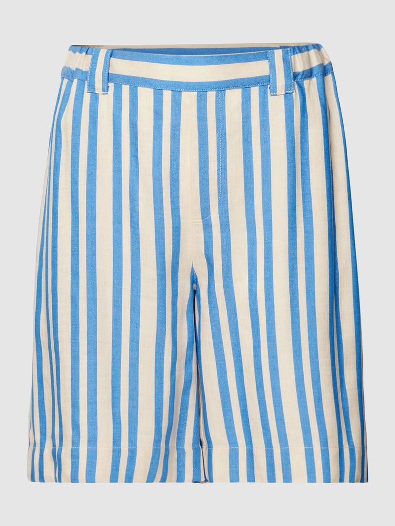 Bermudas mit Streifenmuster in ecru