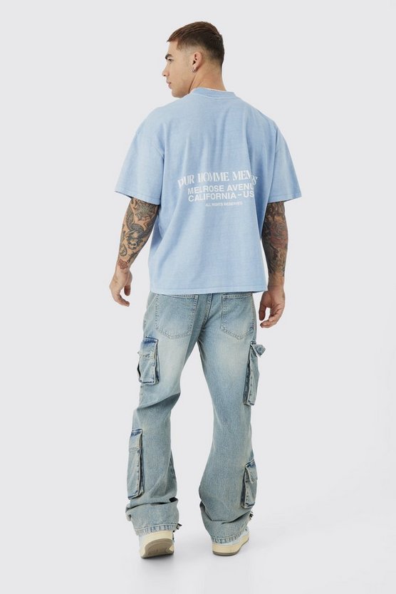 Kastiges T-Shirt mit Print