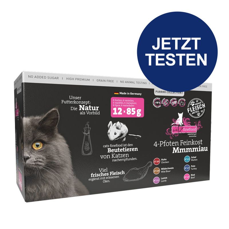 Probierpaket catz finefood Purrrr Pouches zu TOP-Preisen | bitiba