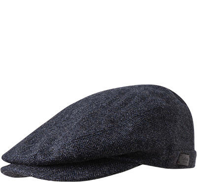 Barbour, Schiebermütze, Wolle, navy meliert