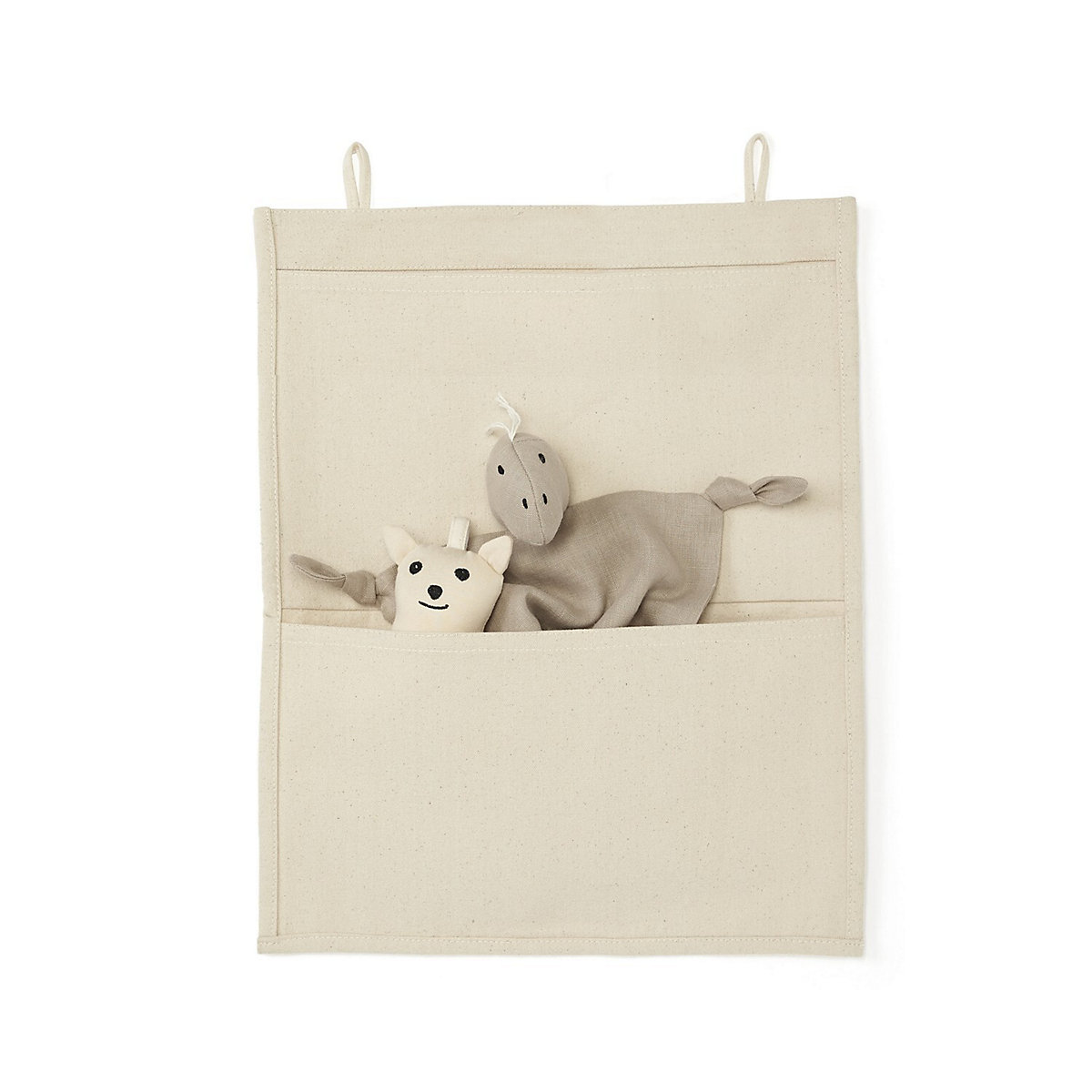 Wandtaschen aus Stoff, hellbeige Wanddeko