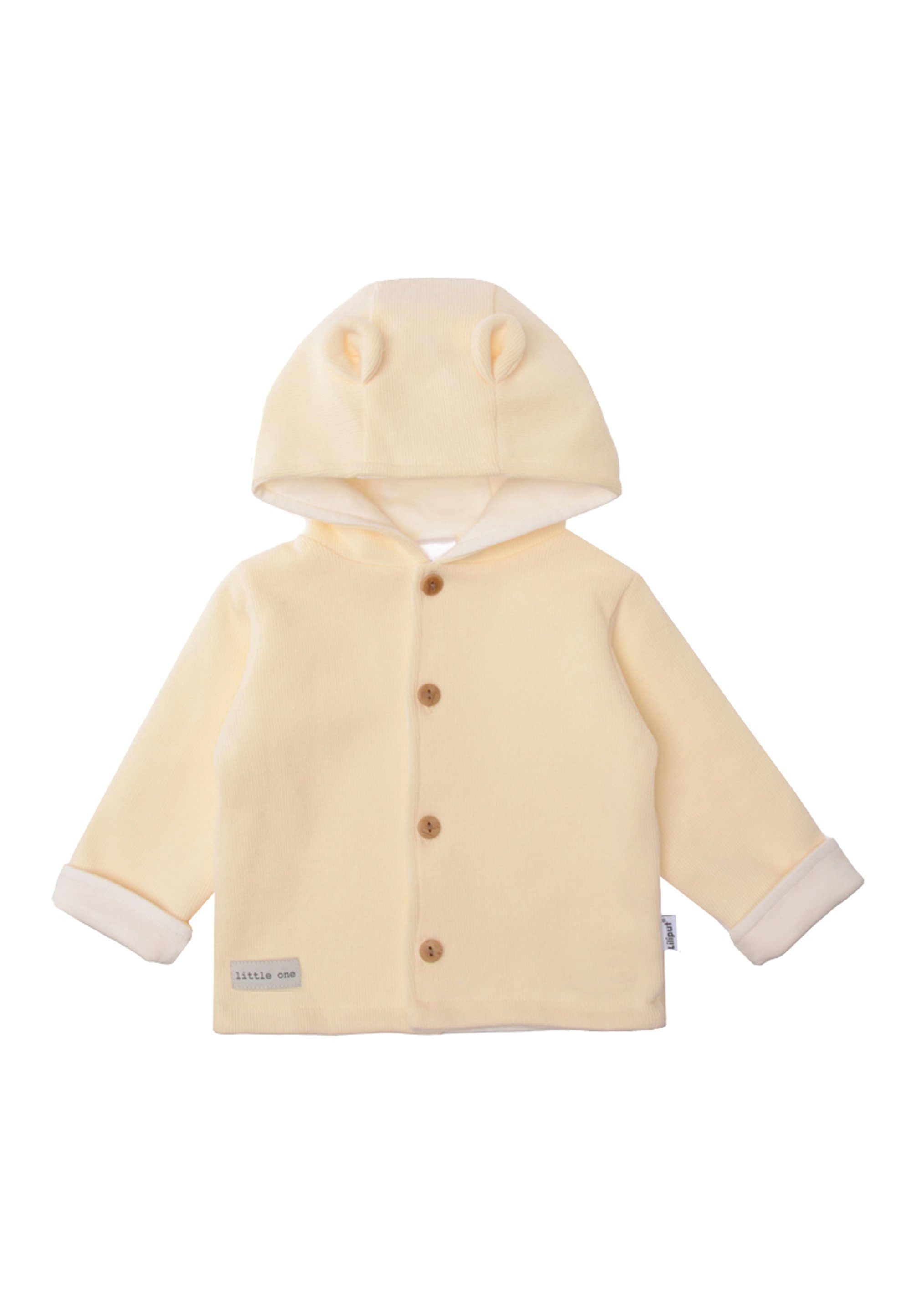 Liliput Sweatjacke aus weichem Rippstrick mit Kapuze und Bärchenohren