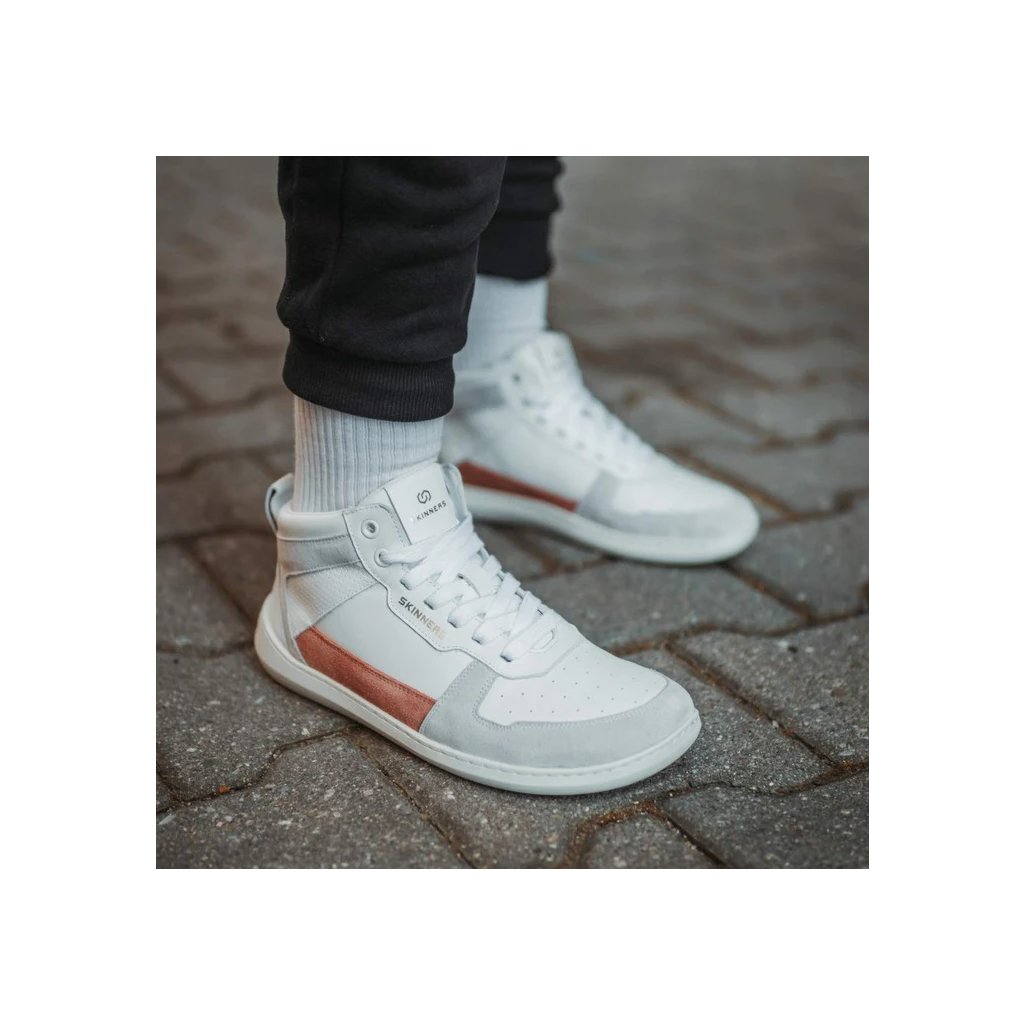 Skinners Oldschooler High Top Pink/White Barfußstiefeletten