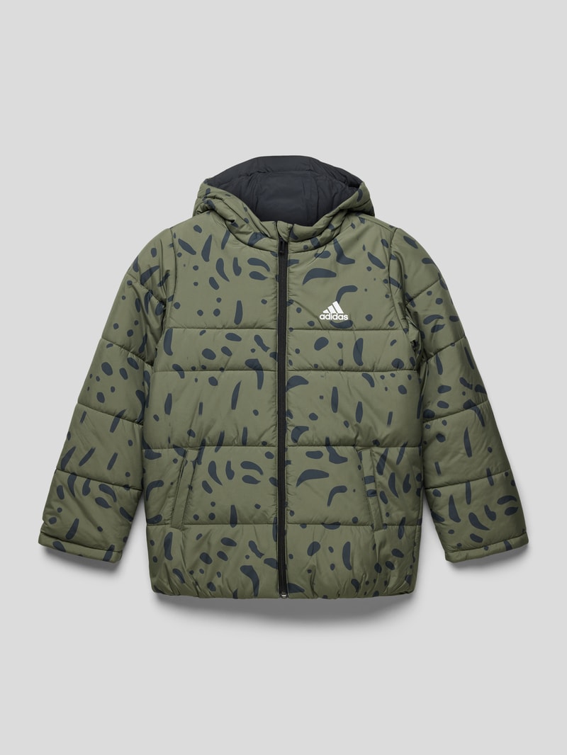 Steppjacke mit Wendefunktion in schwarz