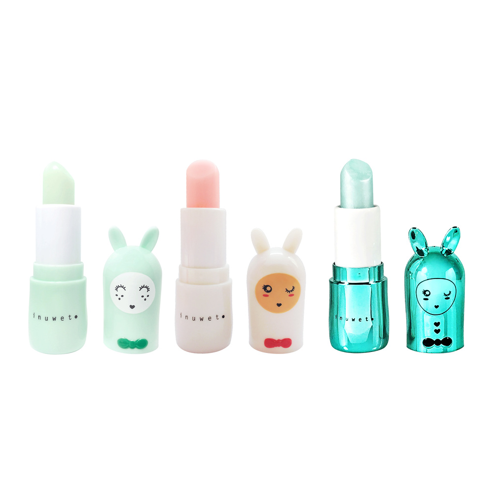 Inuwet Coffret Trio Seashell Cupcake / Barbe àpapa / Pomme Baume à lèvres Naturel & Vegan