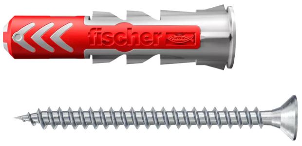 Fischer 535458 DuoPower Stecker 5x25 mit Schraube, 50 Stück