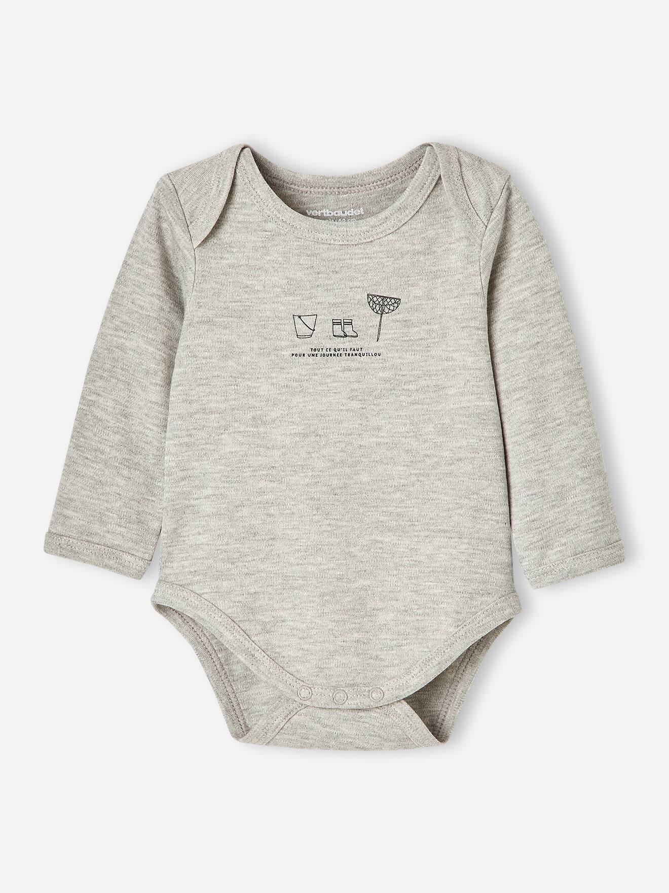 Lot de 5 bodies manches longues bébé emmanchure US lot jaune épicé