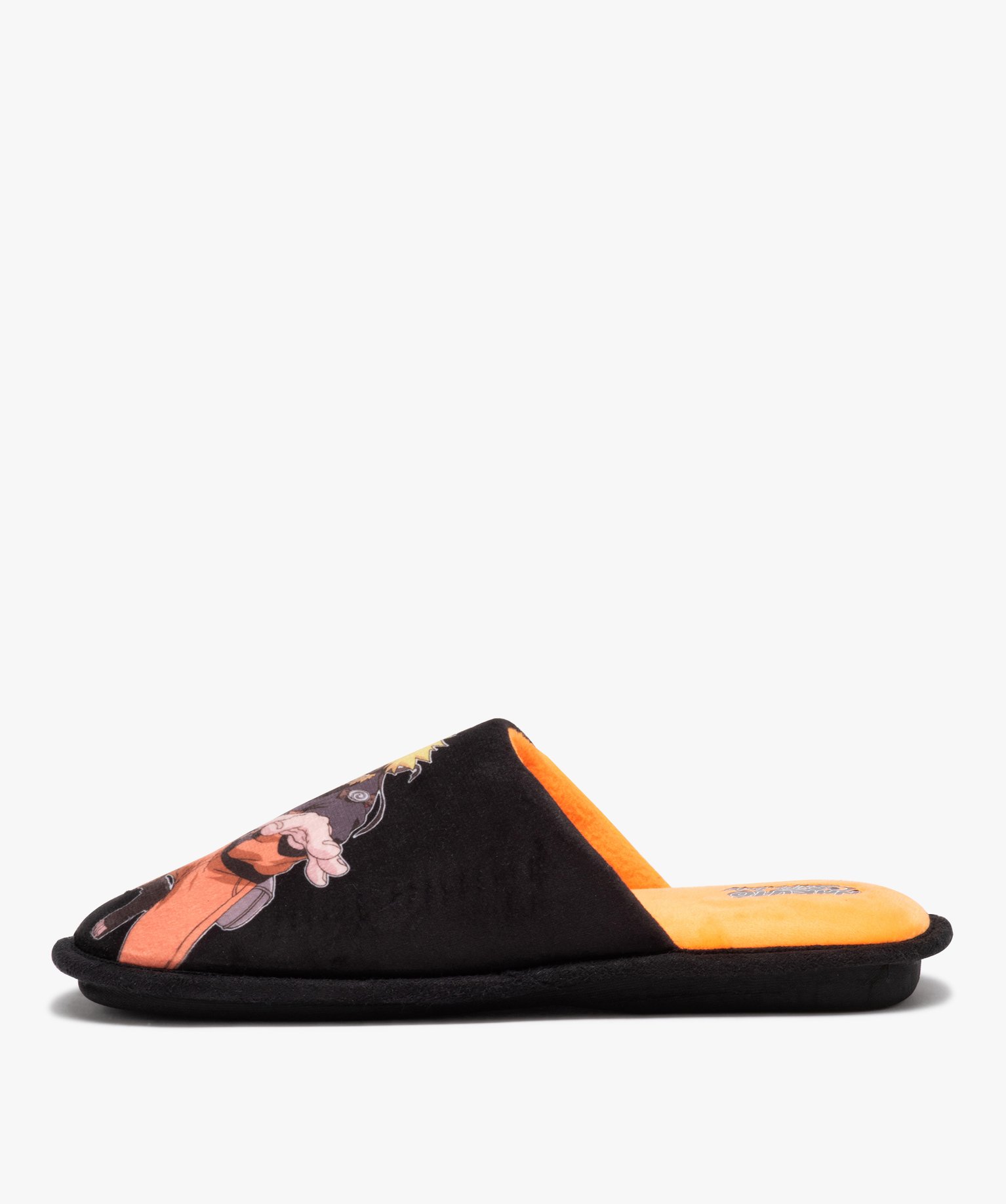 Chaussons homme imprimés et moelleux en velours - Naruto orange | GEMO
