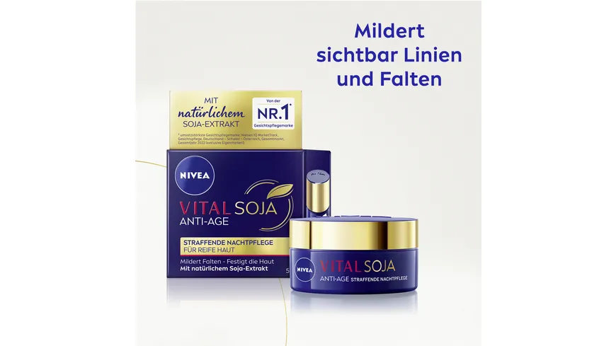 NIVEA VITAL Soja Anti-Age Straffende Nachpflege für Reife Haut 50 ml