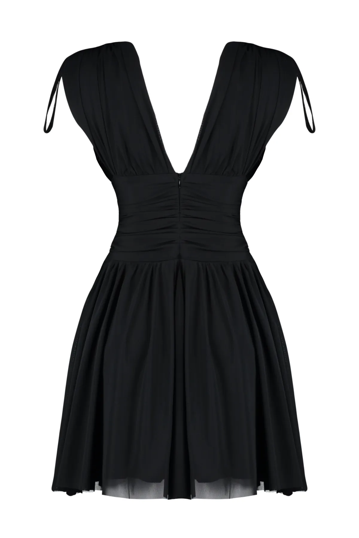 Trendyol Collection  Schwarzes Tüll-Abendkleid TPRSS23EL00208