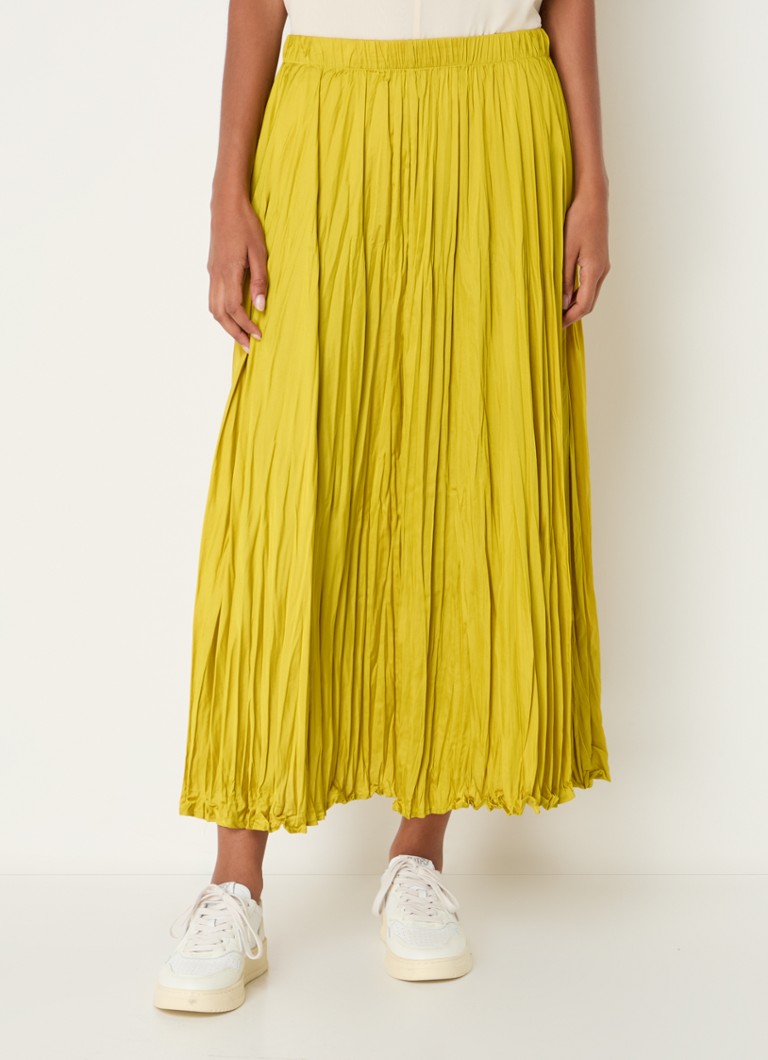 Fustă midi din satin Benetton cu talie elastică