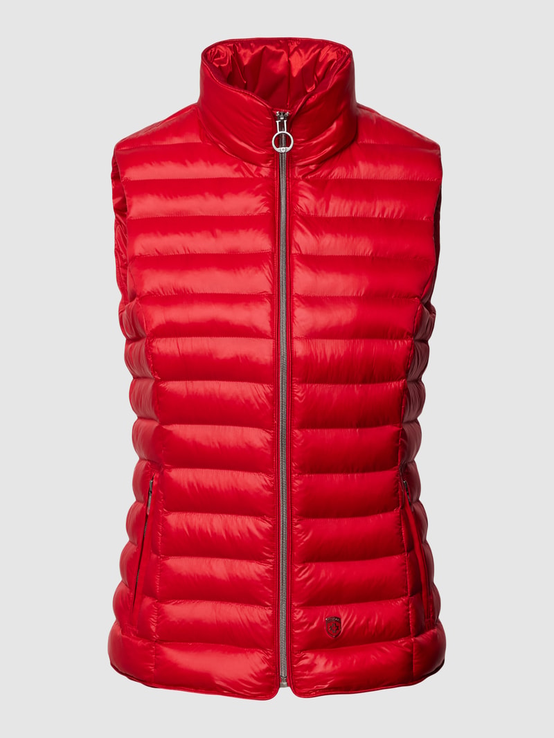 Steppweste mit Label-Detail Modell 'ITALY' in rot
