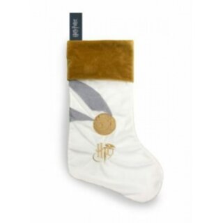 Harry Potter Golden Snitch Fleece Christmas Stocking with Embroidered Graphics