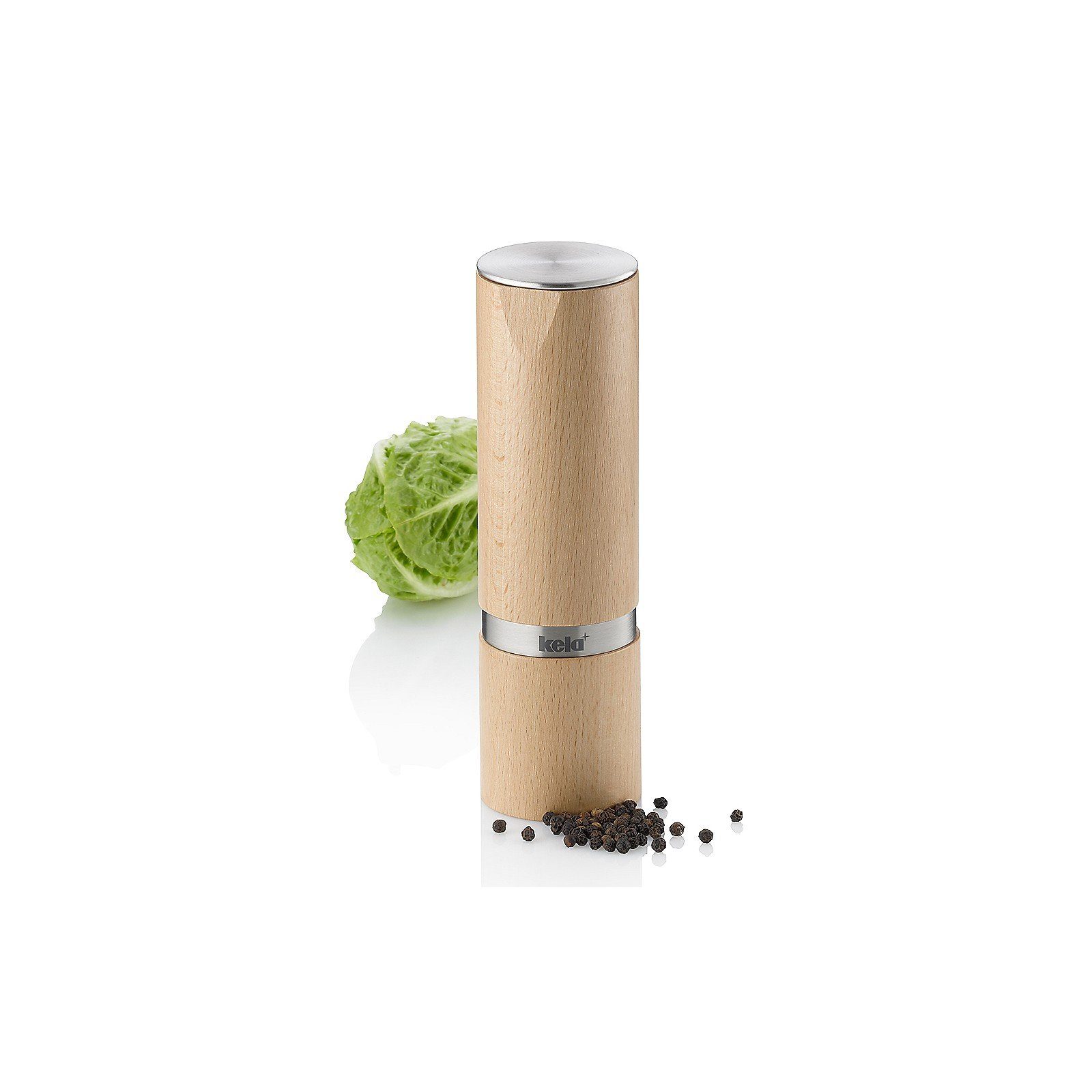 kela Salz-/Pfeffermühle Kauri, abnehmbarer Deckel, Keramik-Mehrzweckmahlgrad individuell einstellbar