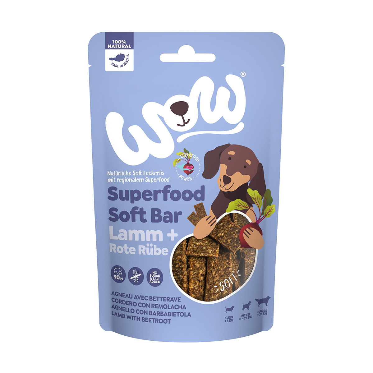 WOW SUPERFOOD Soft Bar Lamm mit Roter Rübe 150g bei ZooRoyal