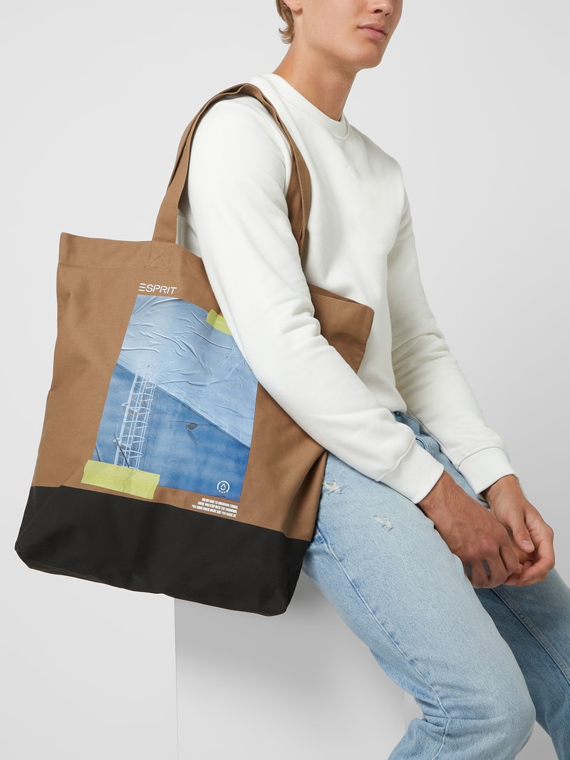 Tote Bag aus Baumwolle in beige
