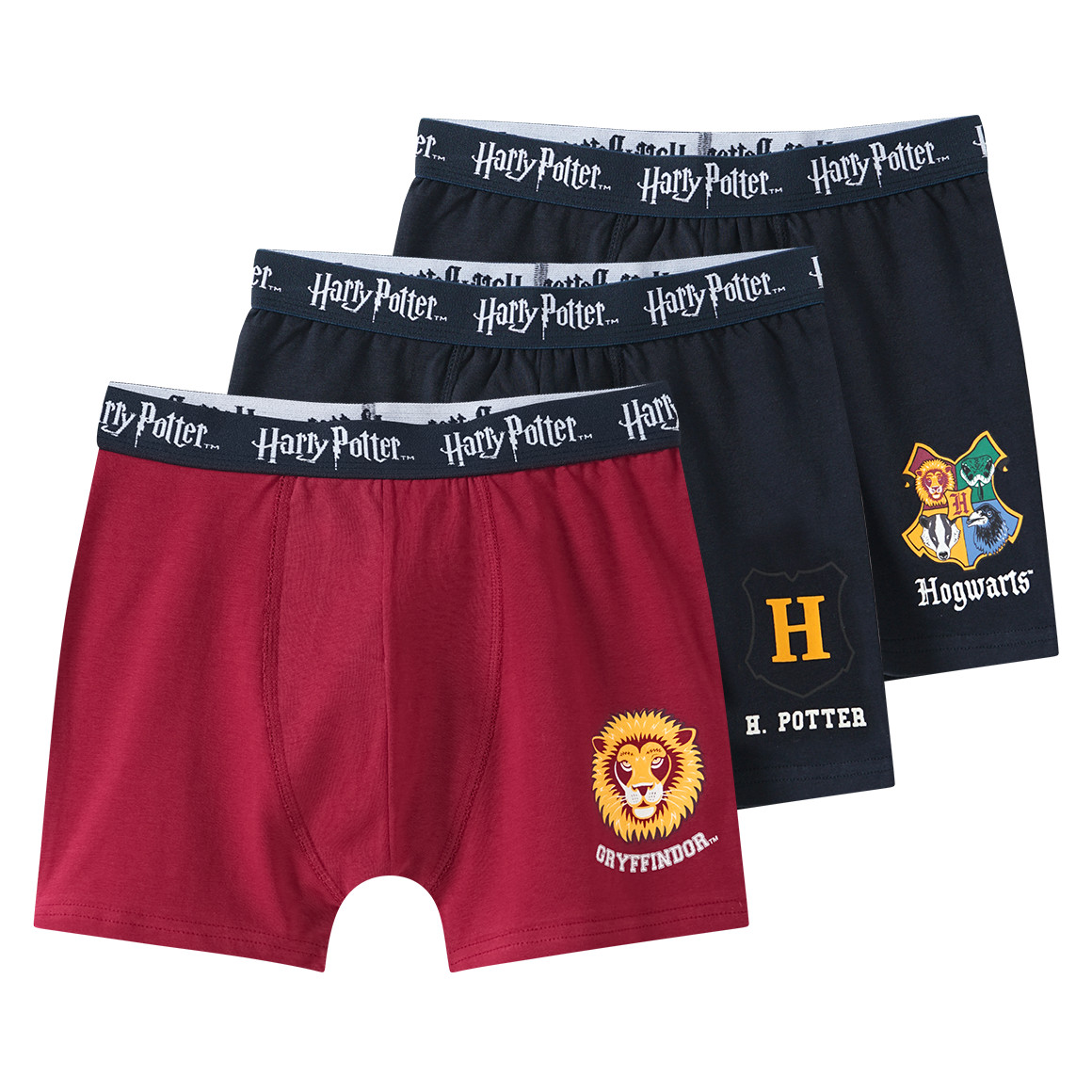 3 Harry Potter Boxer mit Print