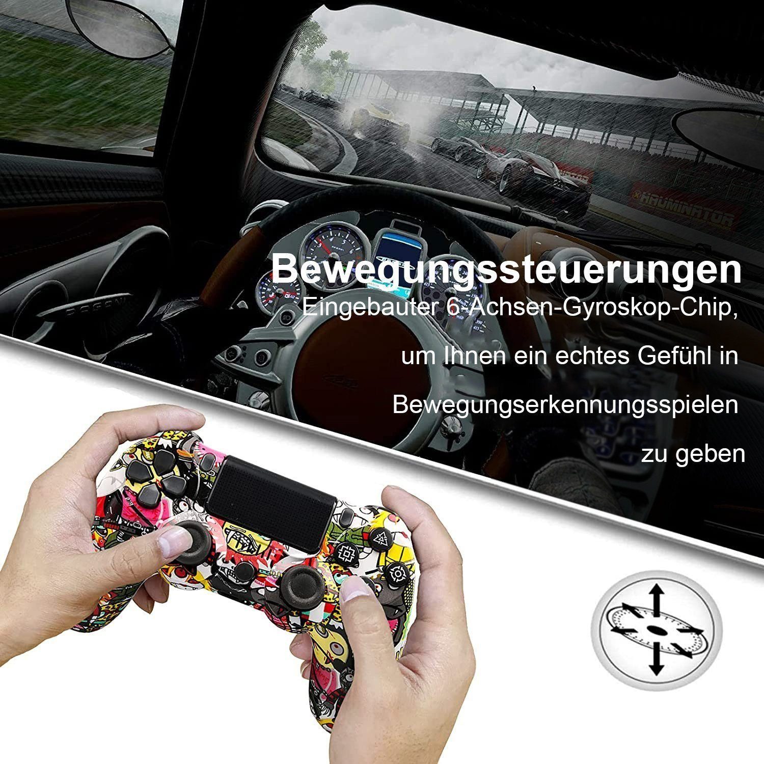 Tadow Gamepad, Game Controller, Wireless, Bluetooth, für PS4 PlayStation 4-Controller