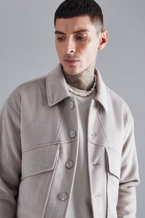 Gepolsterte Melton Harrington-Jacke