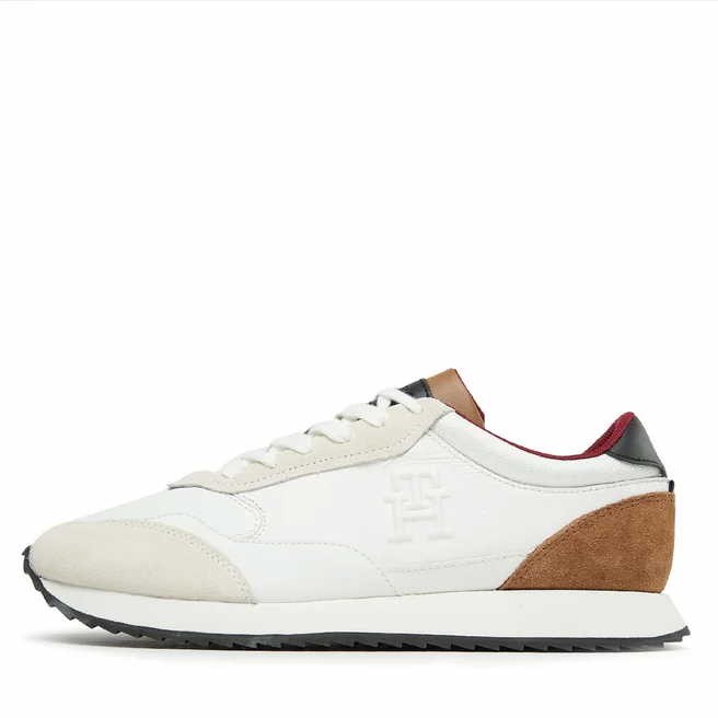 TOMMY HILFIGER Sneaker weiss Sneakers Runner Evo Lth Mix, white YBS