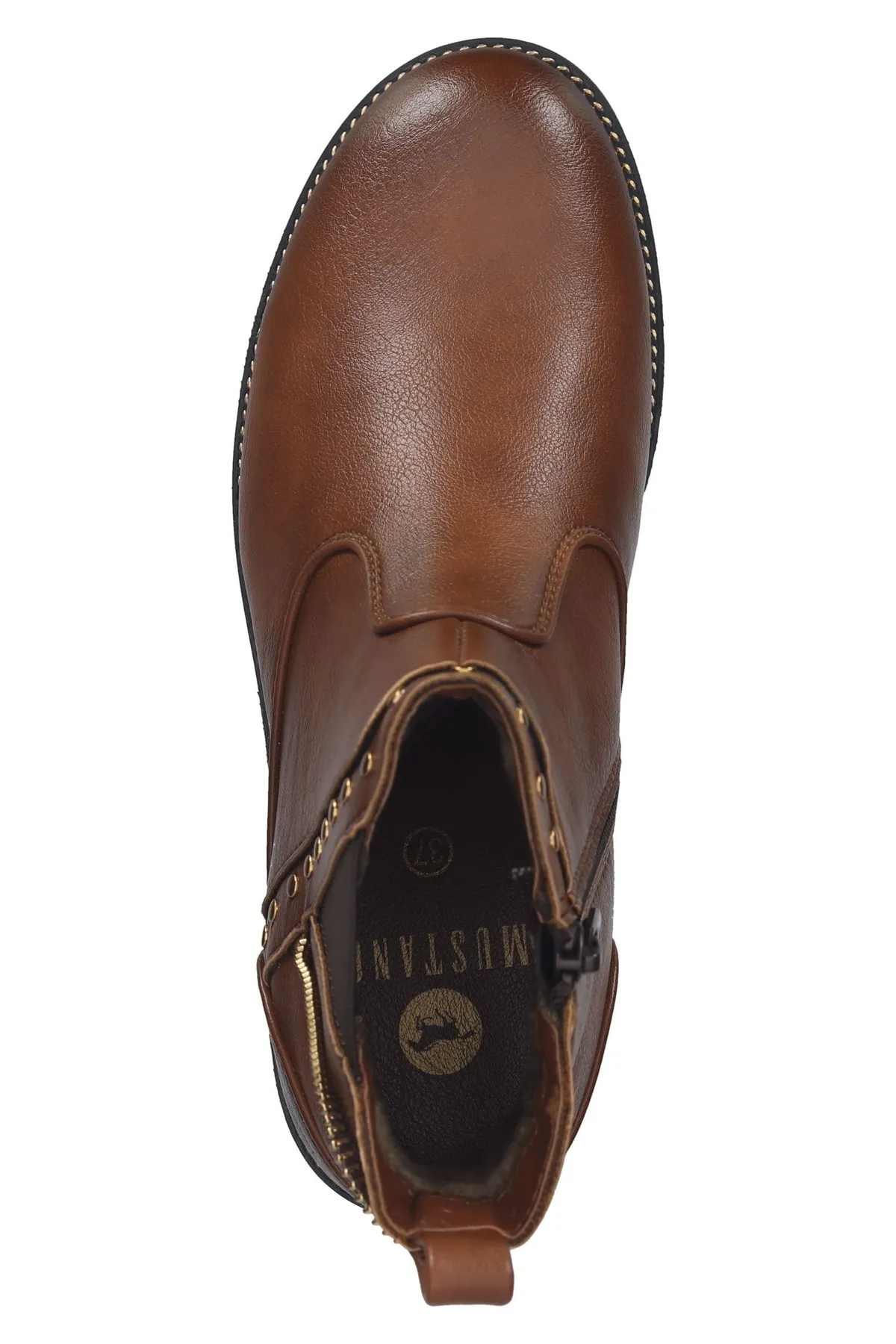 Mustang  Stiefelette - Braun - Blockabsatz